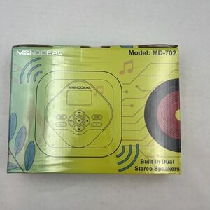 CD Player Portable, MONODEAL MD-702 Bluetooth CD Player Dual Speakers NEW